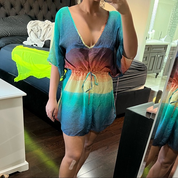 Silk bath suit cover up . Size Large - Picture 1 of 2